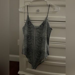 Snake print body suit